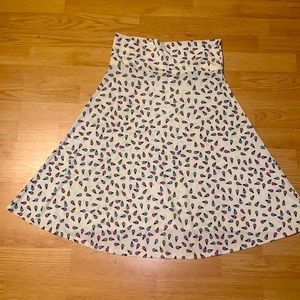 Lularoe Azure Skirt with ice cream cone design. *EUC*